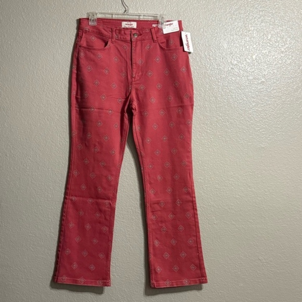 NEW Wrangler High Rise Bootcut Bandana Jean Red Diamond Western Cowgirl Festival - Picture 6 of 13